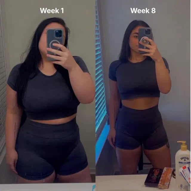 reGrounded customer progress photos, week 1 to week 8