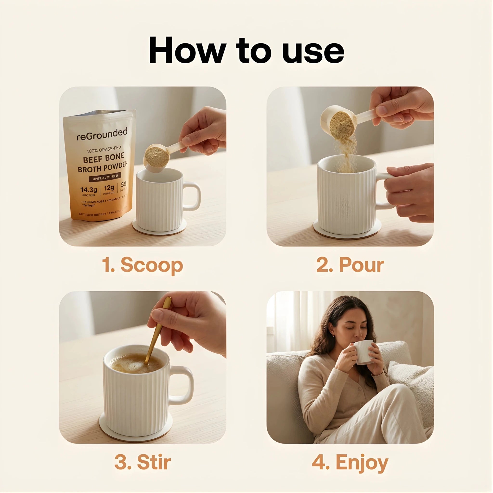 Grass - Fed Beef Bone Broth Powder - reGrounded