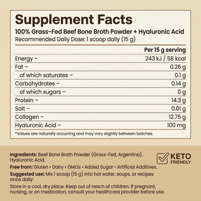 Grass - Fed Beef Bone Broth Powder - reGrounded