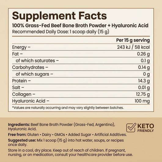 Grass - Fed Beef Bone Broth Powder - reGrounded