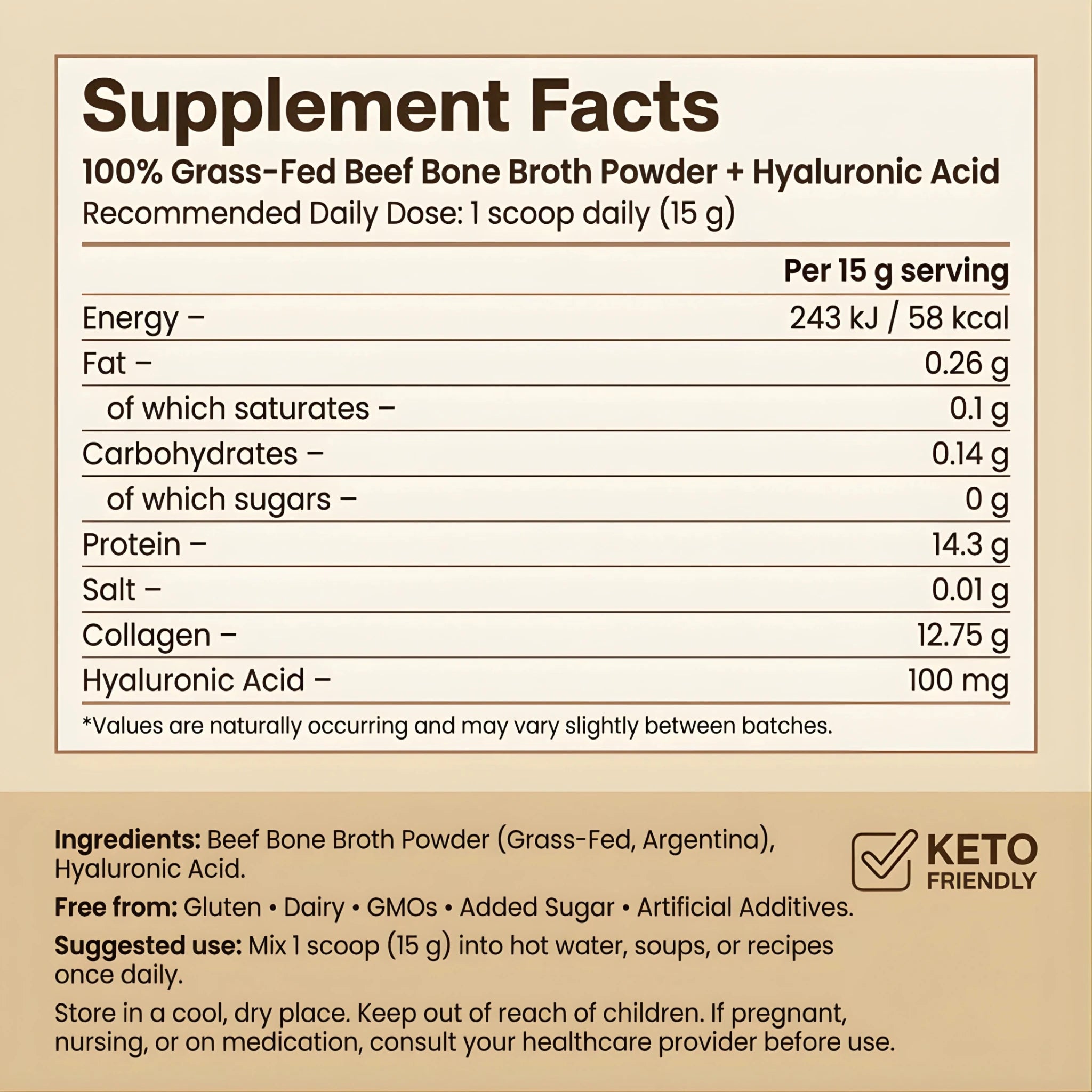 Grass - Fed Beef Bone Broth Powder - reGrounded