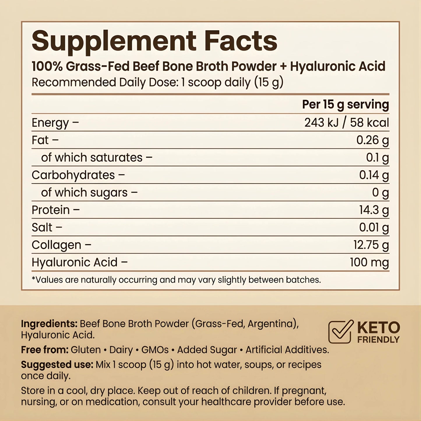 Grass - Fed Beef Bone Broth Powder - reGrounded