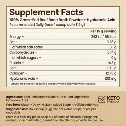 Grass - Fed Beef Bone Broth Powder - reGrounded