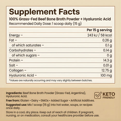 Grass-Fed Beef Bone Broth Powder