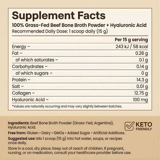 Grass - Fed Beef Bone Broth Powder - reGrounded