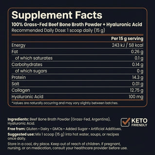 Grass-Fed Beef Bone Broth Powder