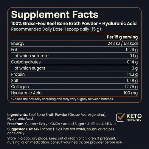 Grass-Fed Beef Bone Broth Powder